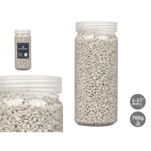 Potsteentjes Giftdecor - Grijs gemetalliseerd - 2 tot 5 mm (700 gram)