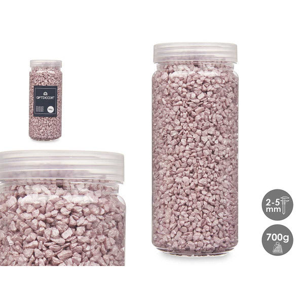 Potsteentjes Giftdecor - Roze gemetalliseerd - 2 tot 5 mm (700 gram)