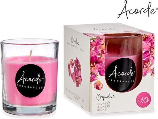 Acorde geurkaars - Orchidee (30 uur) NU: 3 VOOR € 15