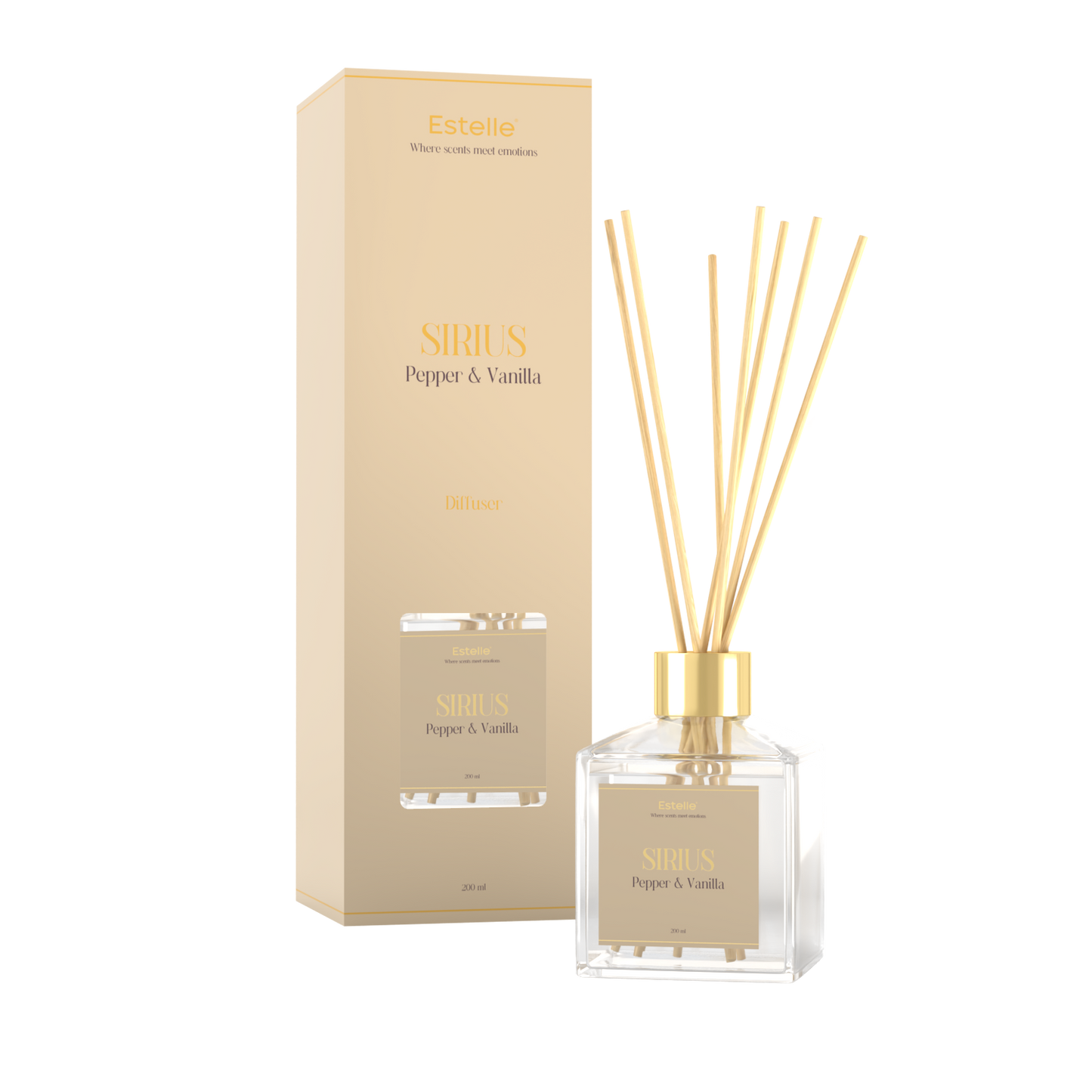 Estelle Diffuser Sirius - Pepper & Vanilla 200ml
