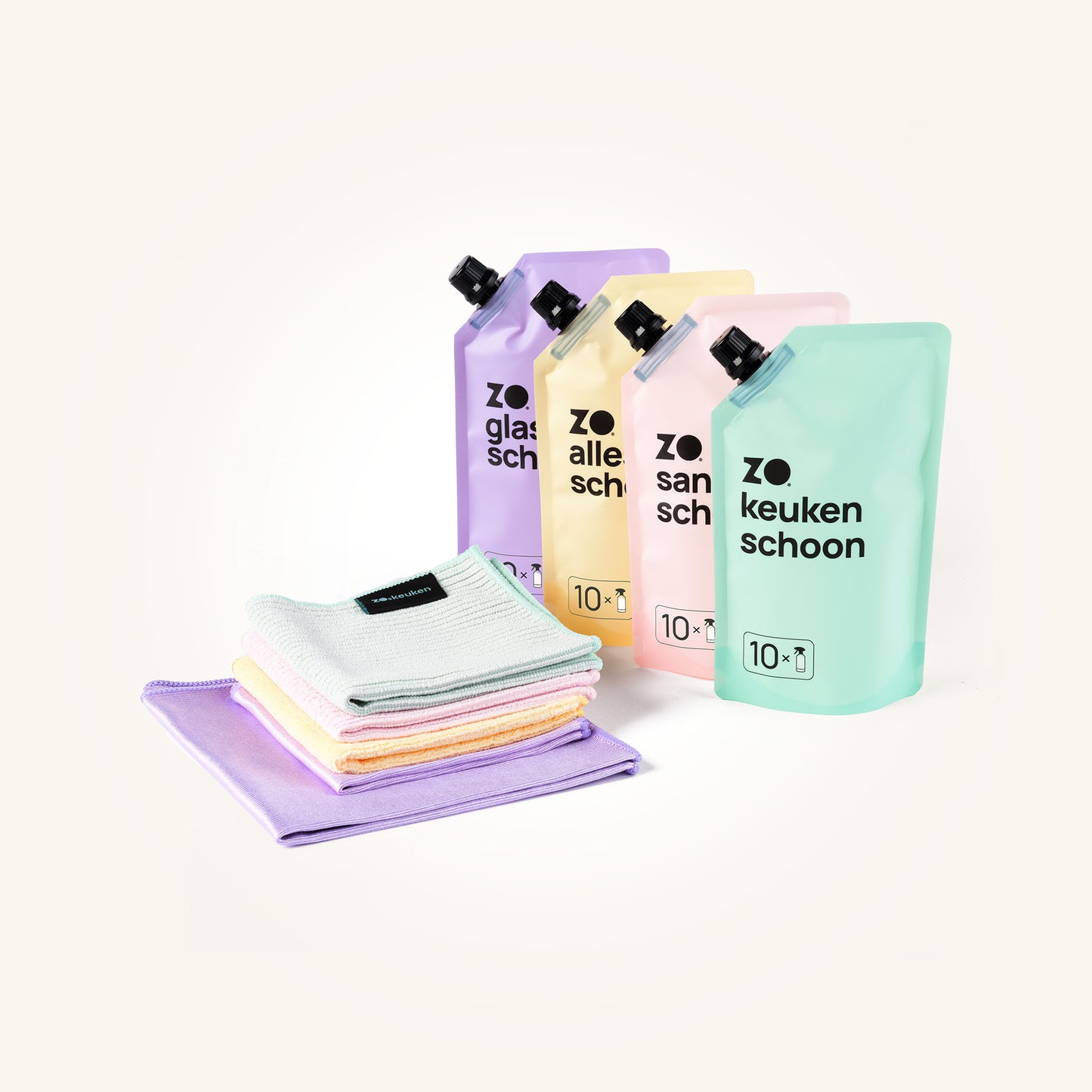 ZO schoon - 4-in-1 navulset + 5 doeken